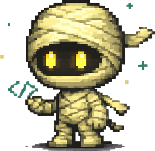 Dot, mascote da CoreDot, acenando