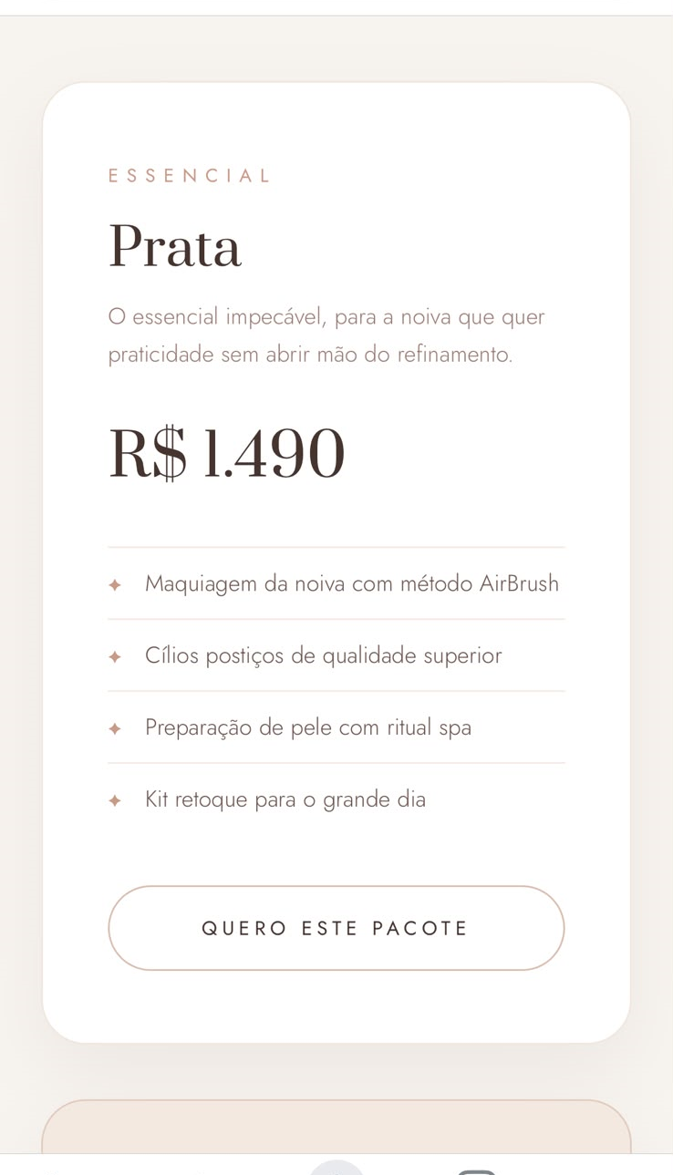 Versão mobile dos pacotes Studio Éloise