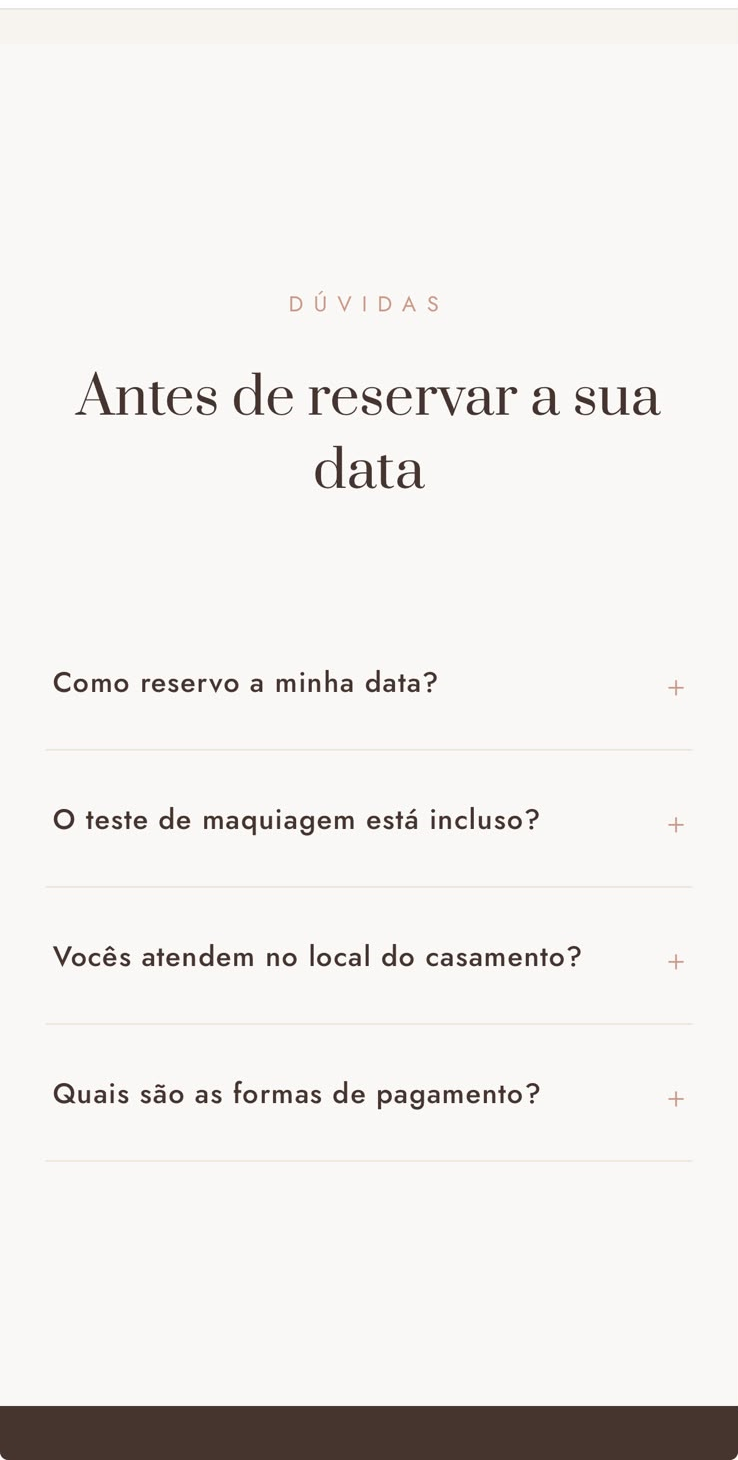 Versão mobile do rodapé Studio Éloise